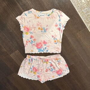Pink Floral PJ Set
